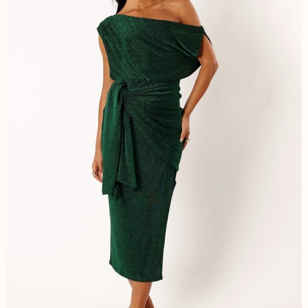 Petal & Pup Shimmering Green Dress
